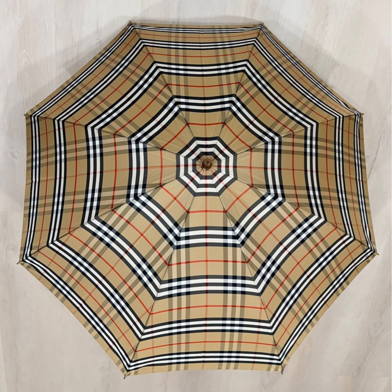 BURBERRY 經典格紋雨晴兩用傘 (比一般的折疊傘大)-6