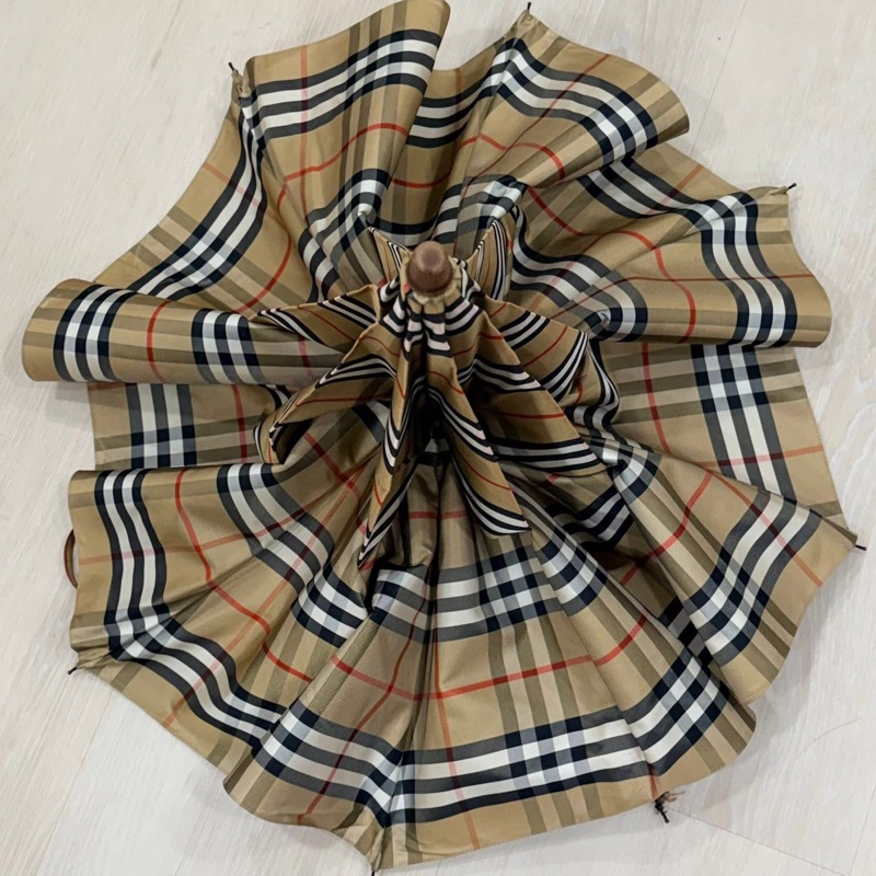 BURBERRY 經典格紋雨晴兩用傘 (比一般的折疊傘大)-9