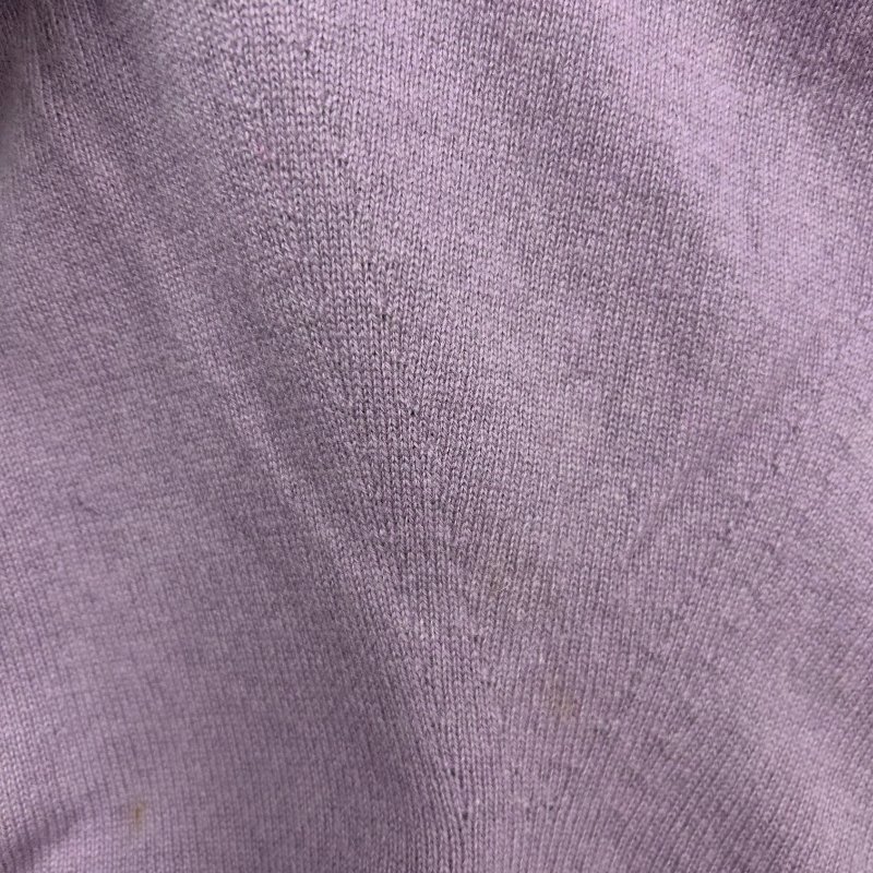 LOUIS VUITTON 路易威登 V領短袖針織上衣 金色鈕扣設計 喀什米爾羊絨  紫色 SIZE M-5