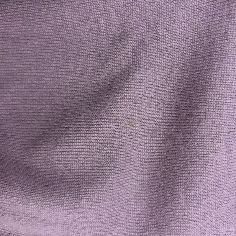 LOUIS VUITTON 路易威登 V領短袖針織上衣 金色鈕扣設計 喀什米爾羊絨  紫色 SIZE M-7