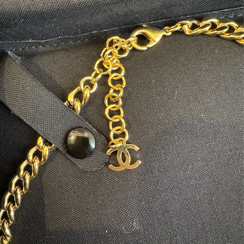 Chanel ABC676B金/珍珠紫星星項鍊-3