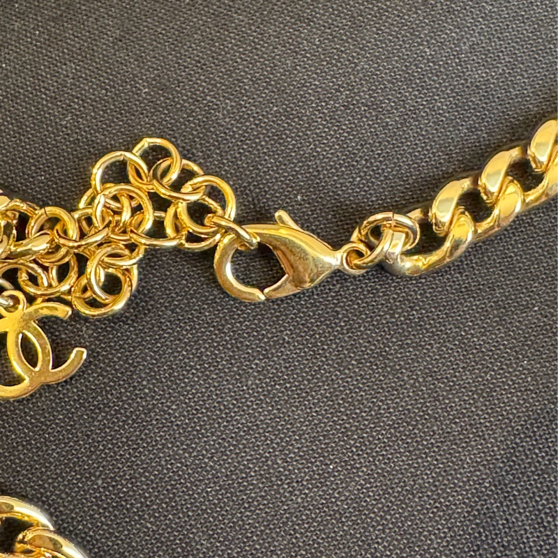 Chanel ABC676B金/珍珠紫星星項鍊-6