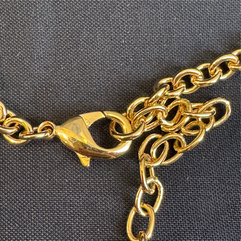 Chanel ABC950金星星黑愛心coco項鍊-3