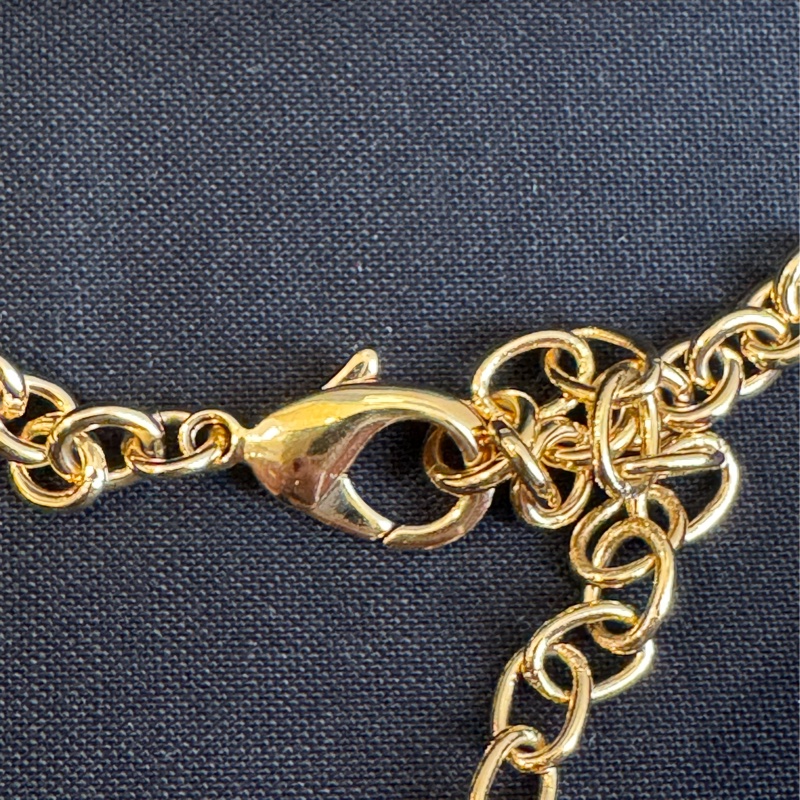 Chanel ABC950金星星黑愛心coco項鍊-4