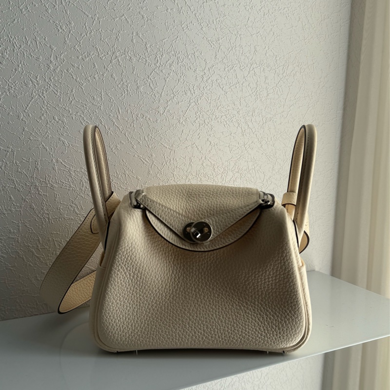 Hermes奶昔白銀釦mini lindy 超仙氣❤️🔥-0