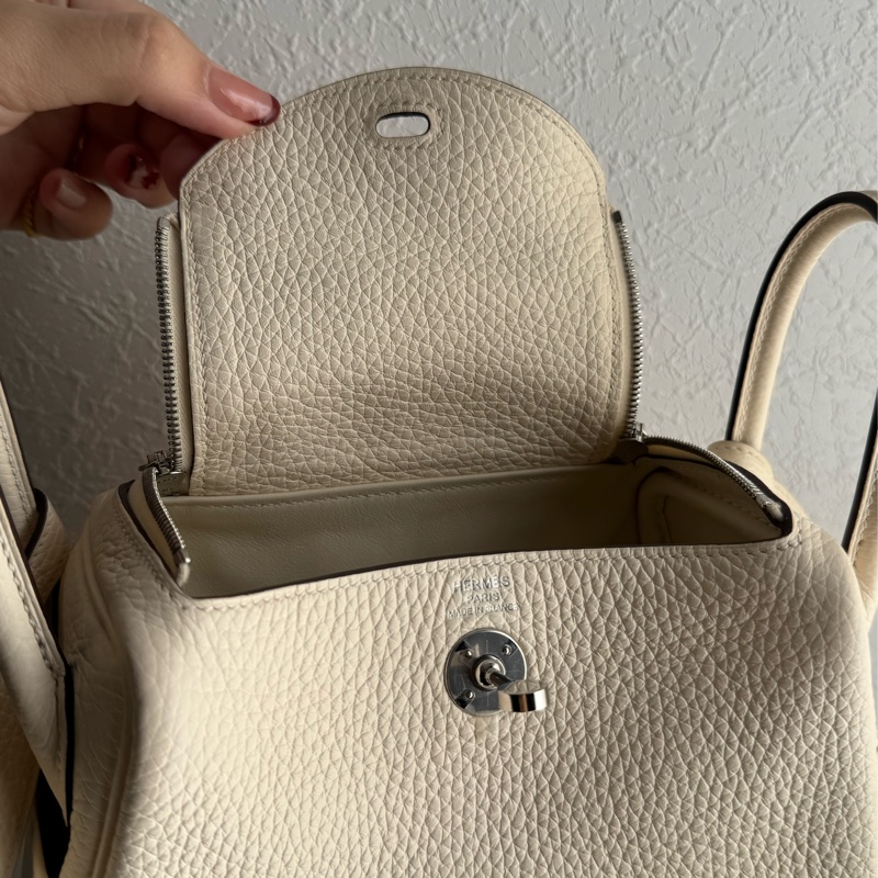 Hermes奶昔白銀釦mini lindy 超仙氣❤️🔥-19