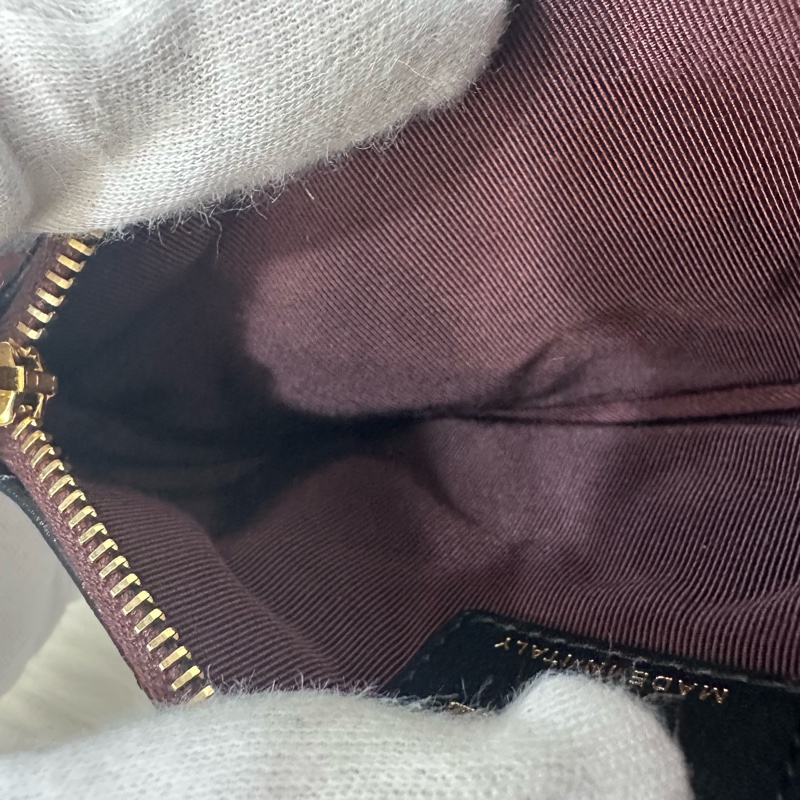 Chanel 黑皮復古金釦2.55一字零錢包-14