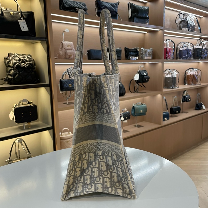 Dior迪奥 灰色老花托特包中号-2