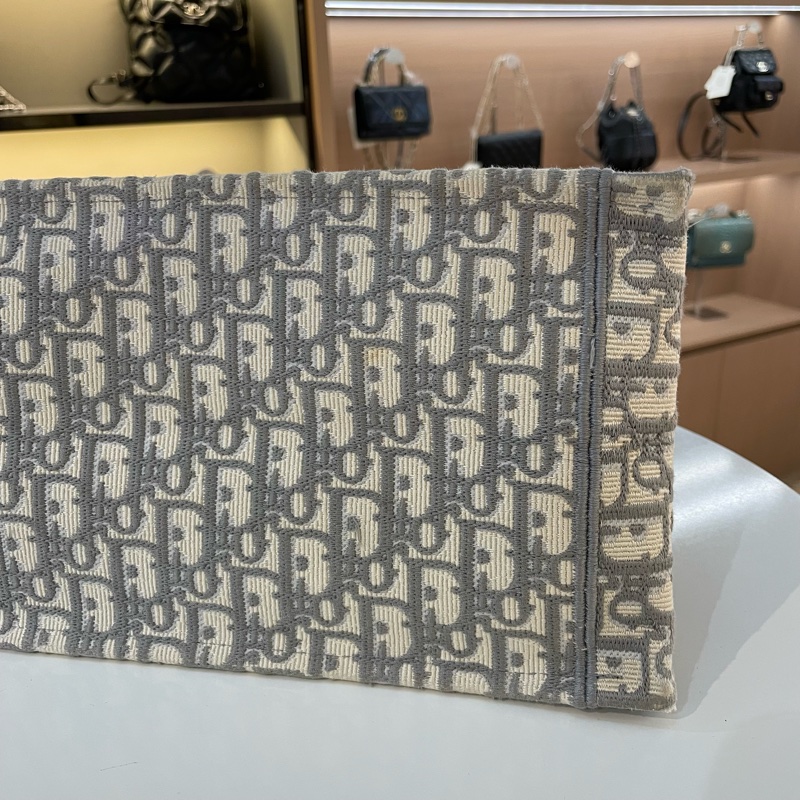 Dior迪奥 灰色老花托特包中号-6