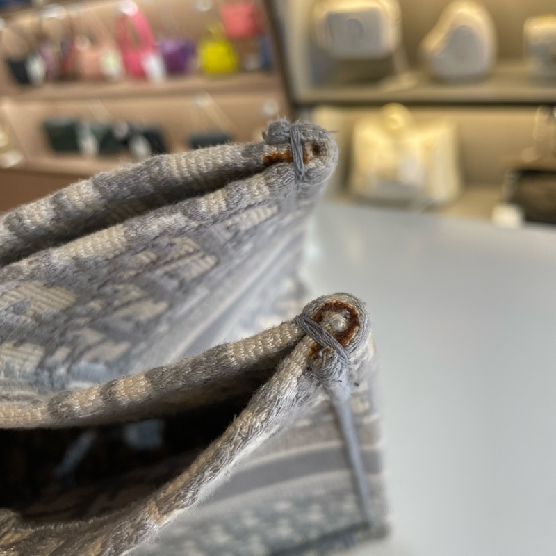 Dior迪奥 灰色老花托特包中号-18