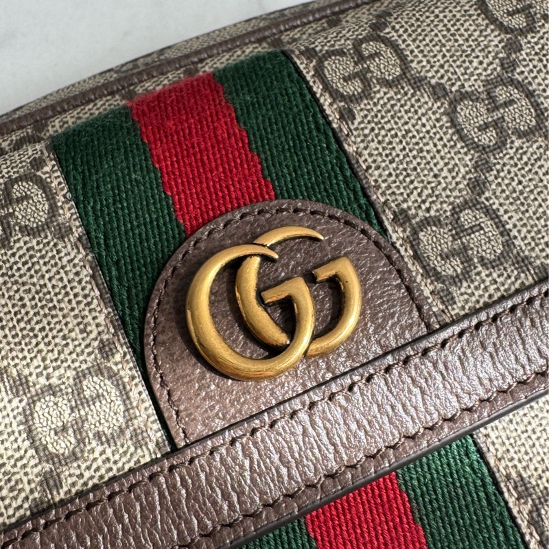 Gucci咖pvc前口袋相機包 超讚❤️中性款-13