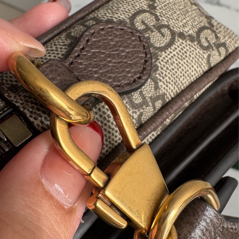 Gucci咖pvc前口袋相機包 超讚❤️中性款-27