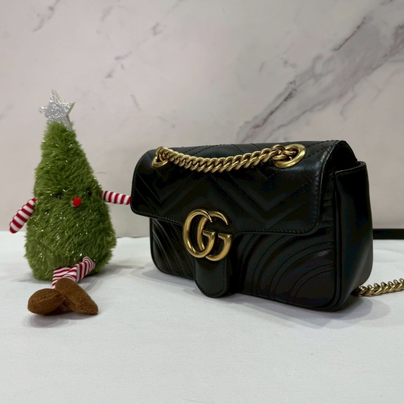 GUCCI GG Marmont小型絎縫肩揹包-2