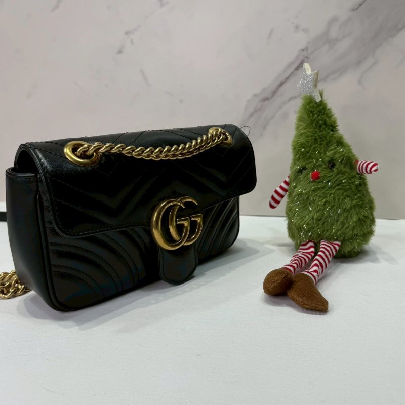 GUCCI GG Marmont小型絎縫肩揹包-3