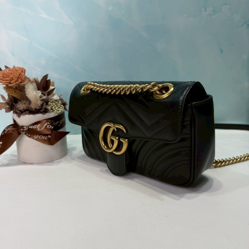 GUCCI GG Marmont小型絎縫肩揹包-2