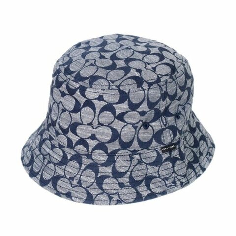 【COACH】香布蕾漁夫帽-藍灰