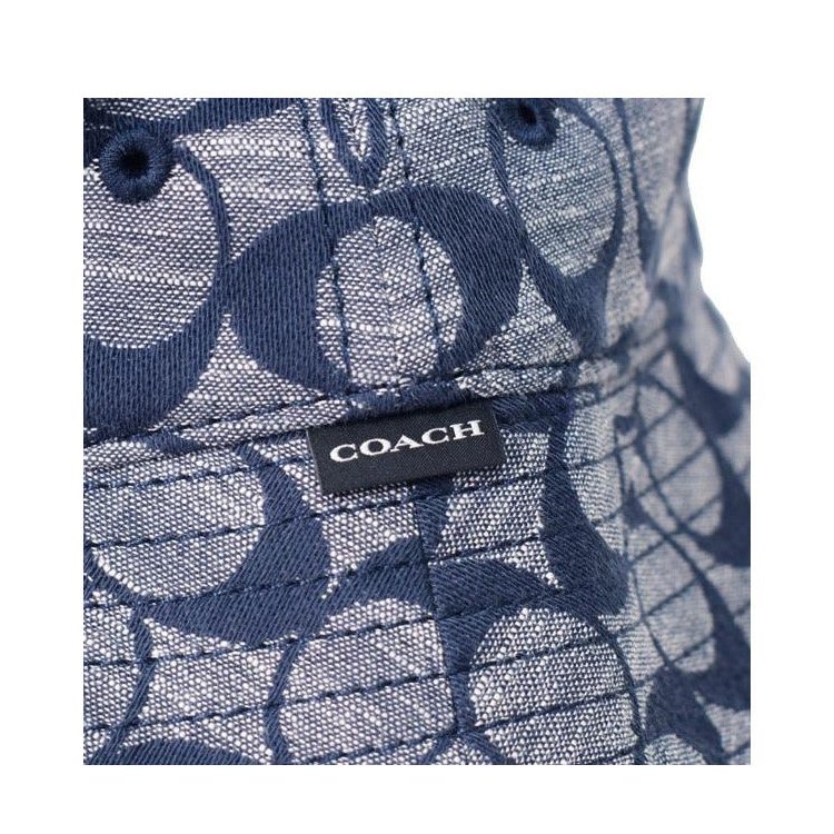 【COACH】香布蕾漁夫帽-藍灰-3