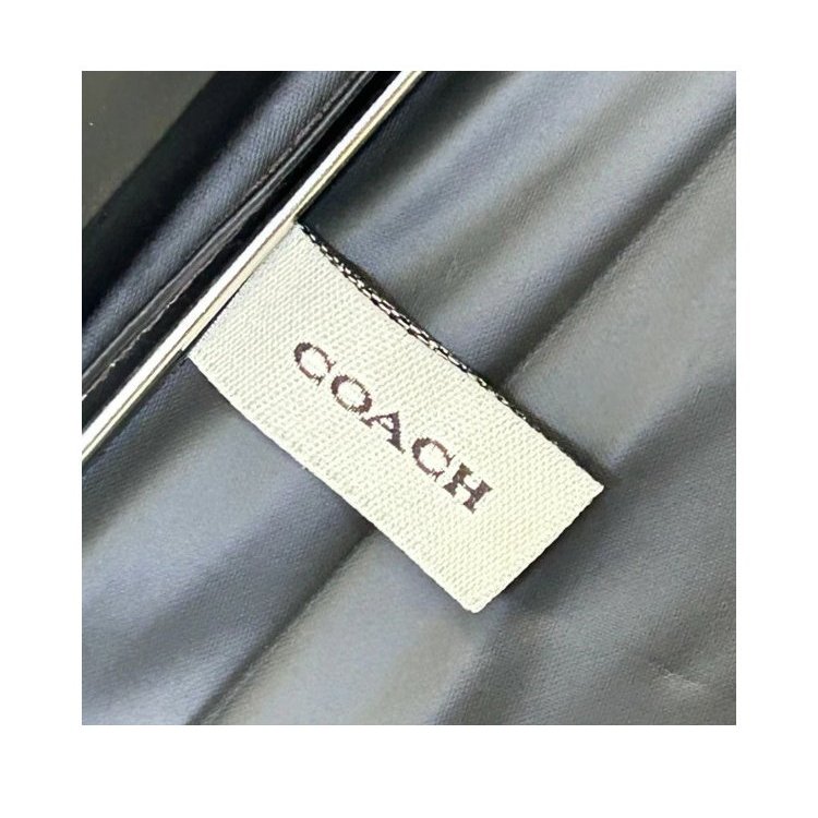 【COACH】經典老花抗UV遮陽三折傘-咖啡黑-3
