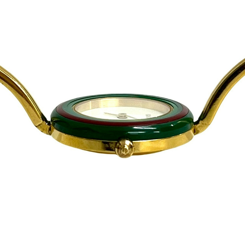 GUCCI Sherry Line GP塑膠石英腕錶，可更換錶圈，金色，47016-3