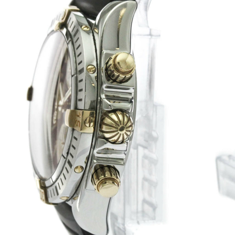 百年靈 Chronomat Evolution 18K 金鋼男錶 B13356 拋光-3