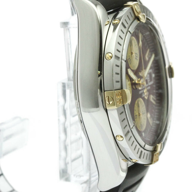 百年靈 Chronomat Evolution 18K 金鋼男錶 B13356 拋光-8