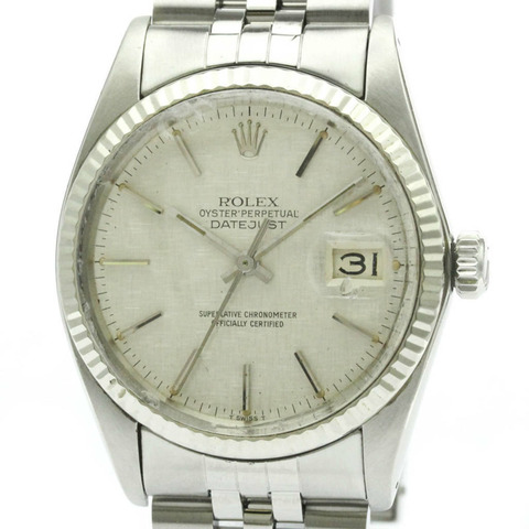 勞力士 Datejust 18K 白金精鋼自動男士腕錶 16014 拋光