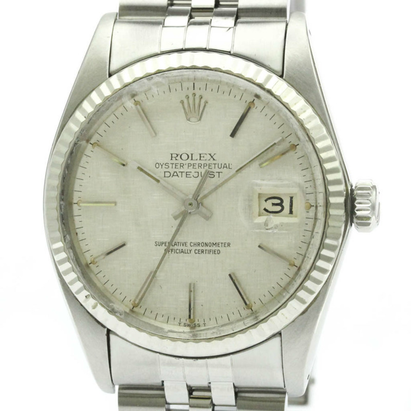 勞力士 Datejust 18K 白金精鋼自動男士腕錶 16014 拋光-0
