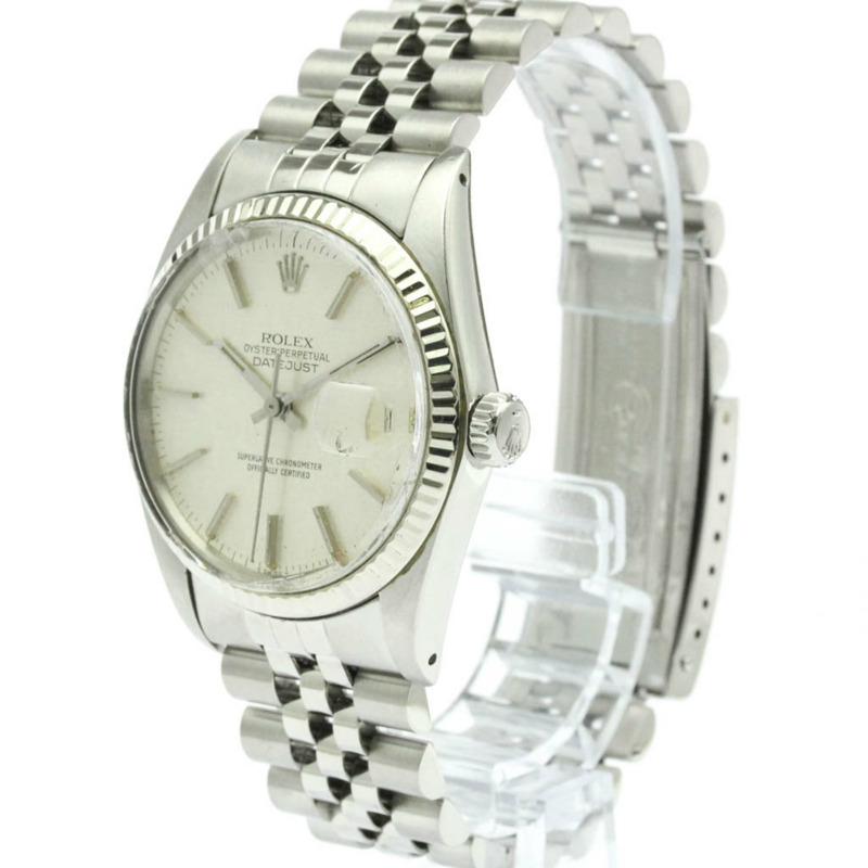 勞力士 Datejust 18K 白金精鋼自動男士腕錶 16014 拋光-1