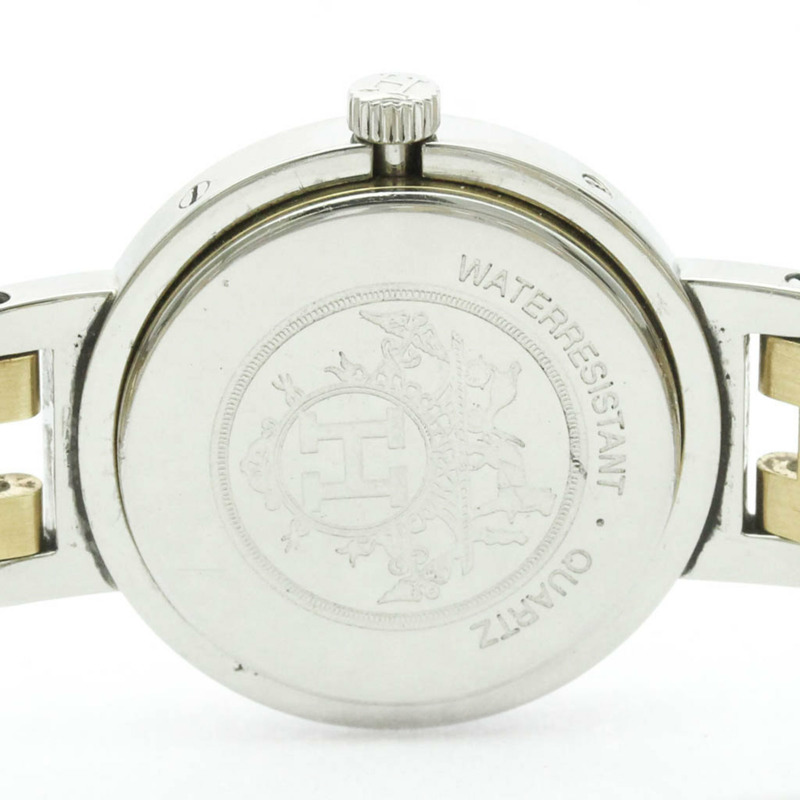 愛馬仕 Clipper 鍍金不鏽鋼石英女士腕錶（拋光）-5