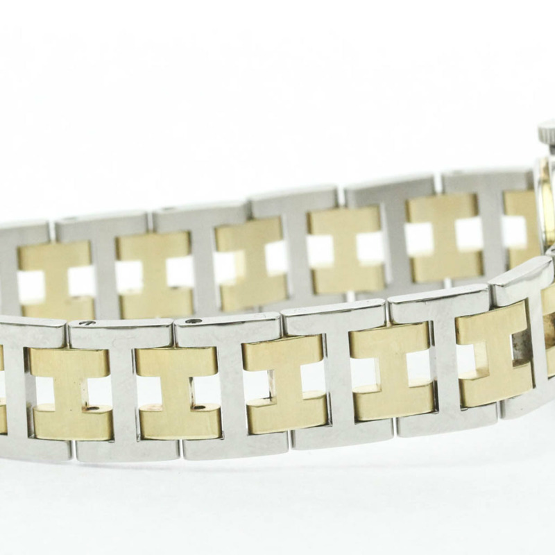 愛馬仕 Clipper 鍍金不鏽鋼石英女士腕錶（拋光）-6