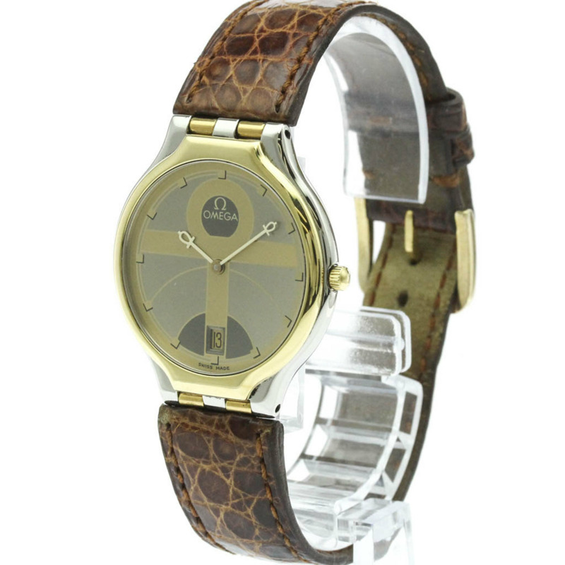 歐米茄碟飛系列 K18 金鋼石英男士腕錶 196.0316 拋光款-1