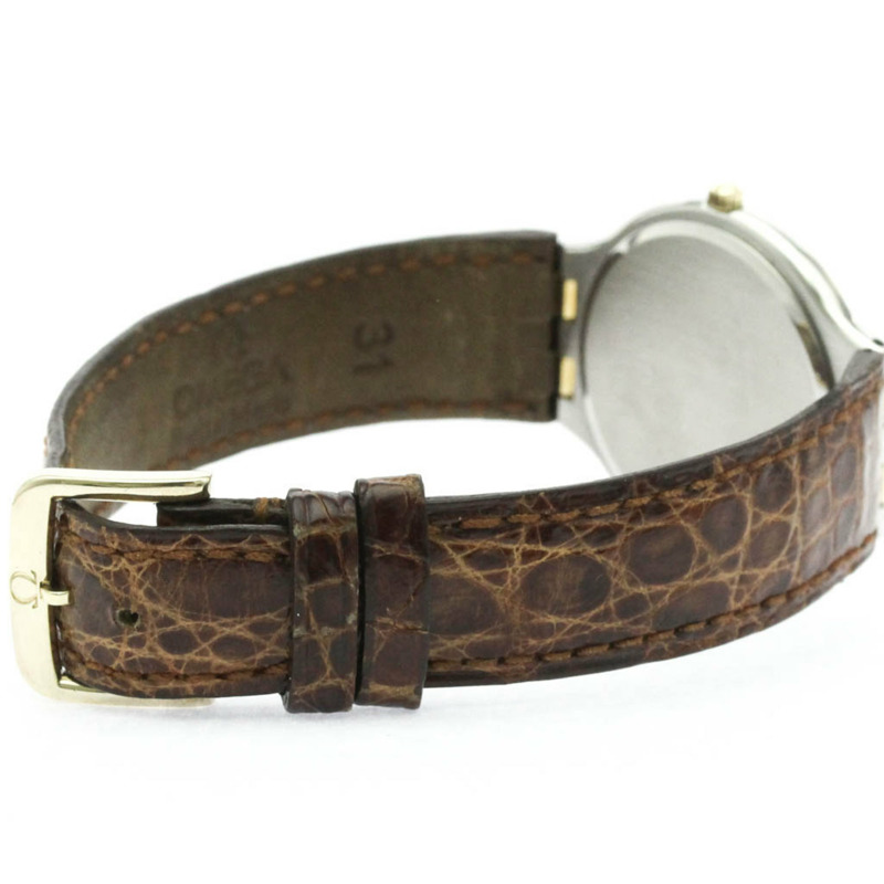 歐米茄碟飛系列 K18 金鋼石英男士腕錶 196.0316 拋光款-4