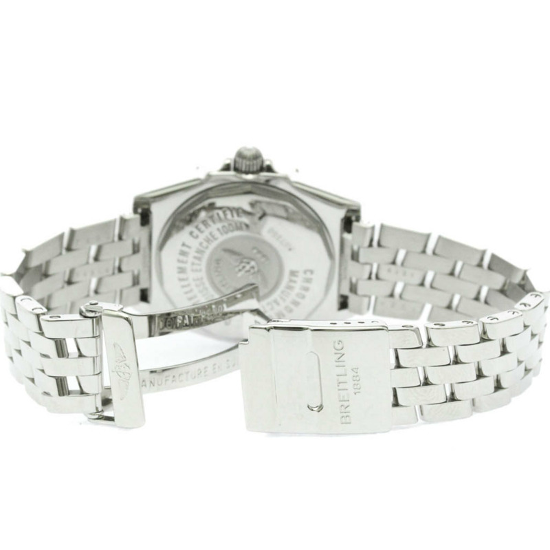 百年靈 Wing Lady 珍珠母貝錶盤精鋼石英女錶 A67350 拋光-4