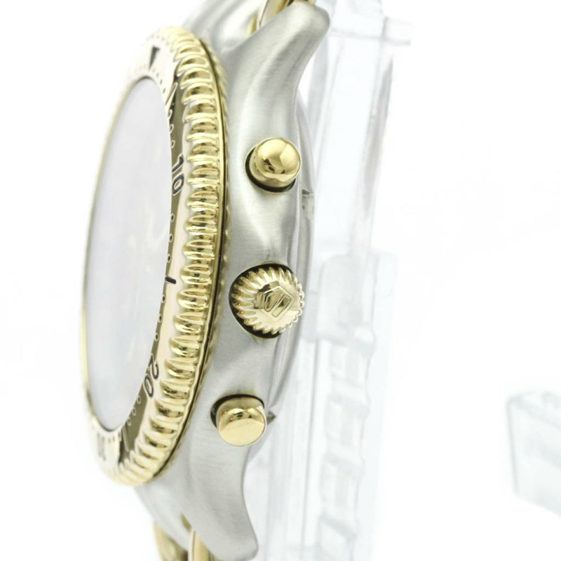 TAG HEUER Sel計時碼錶鍍金鋼男錶CG1122拋光-3