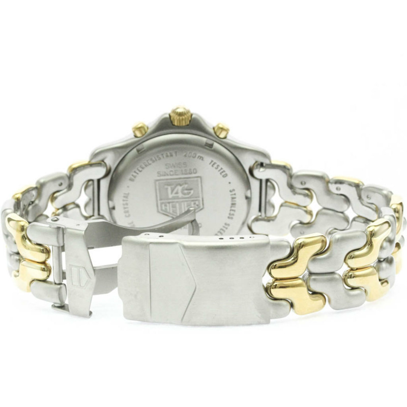 TAG HEUER Sel計時碼錶鍍金鋼男錶CG1122拋光-4