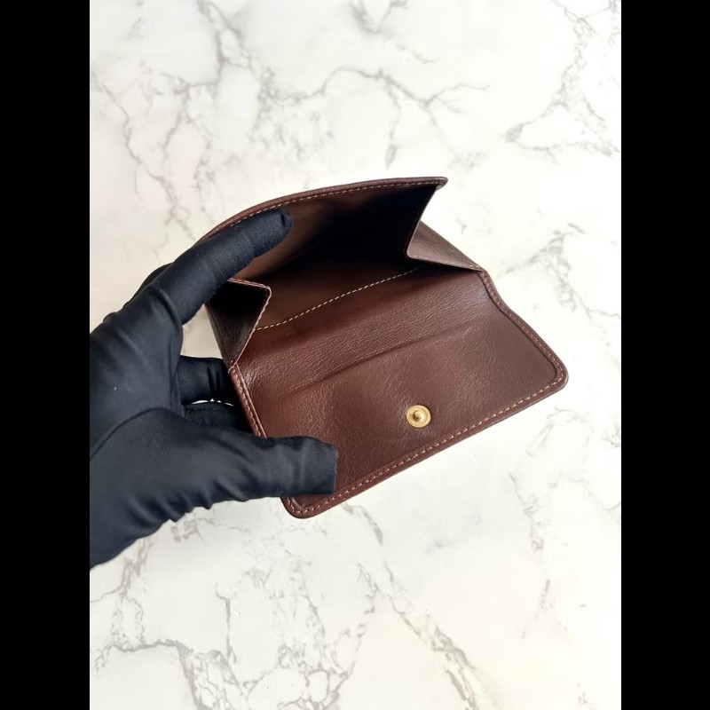 【LA LUNE】絕版古董包 Celine 牛仔藍凱旋門短夾 銀包 皮夾 中古包 二手包-8