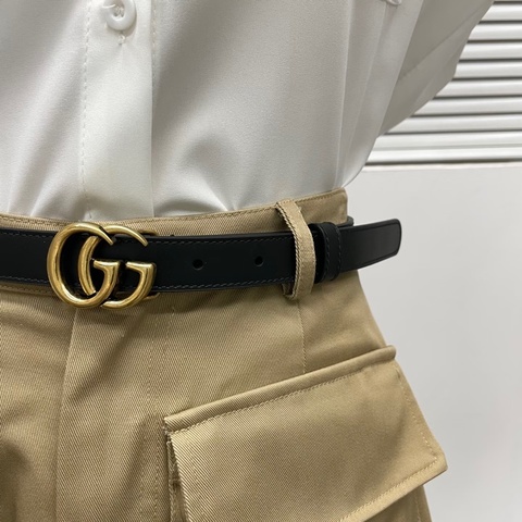 ✔️ GUCCI GG 復古LOGO皮帶414516