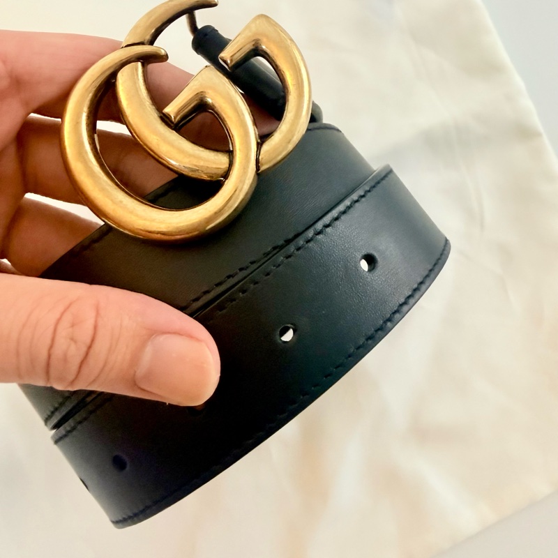 ✔️ GUCCI GG 復古LOGO皮帶414516-21