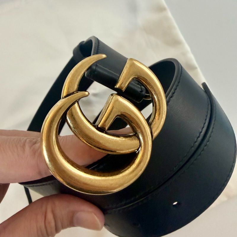 ✔️ GUCCI GG 復古LOGO皮帶414516-24