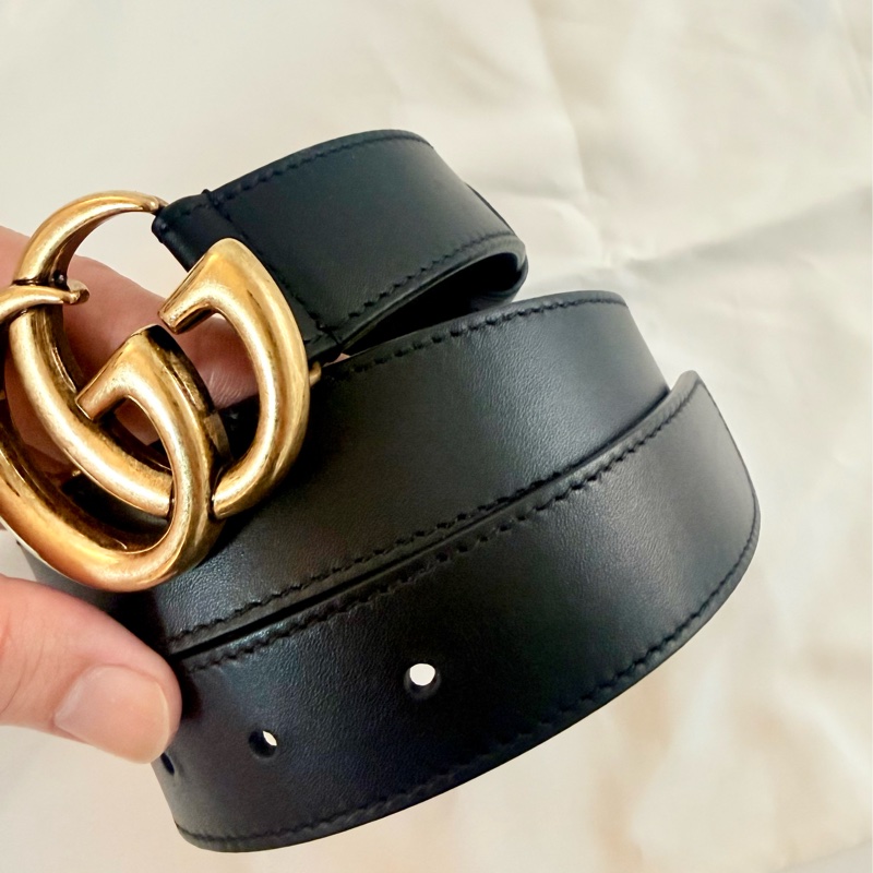 ✔️ GUCCI GG 復古LOGO皮帶414516-25