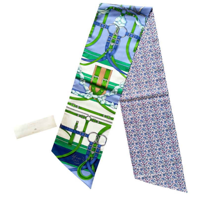 HERMES Grand Manege Maxi twilly cut 長絲巾-0