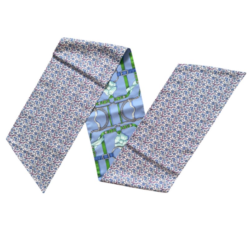 HERMES Grand Manege Maxi twilly cut 長絲巾-6