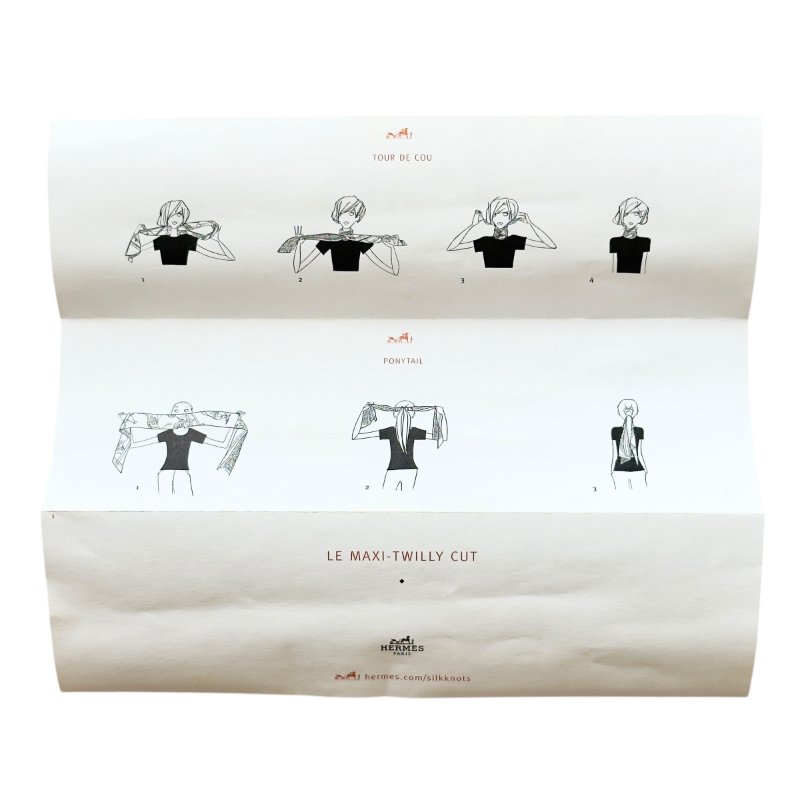 HERMES Grand Manege Maxi twilly cut 長絲巾-9