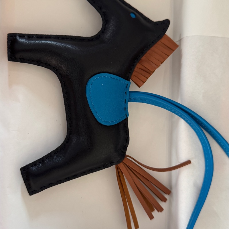 Hermes 大黑馬吊飾-0