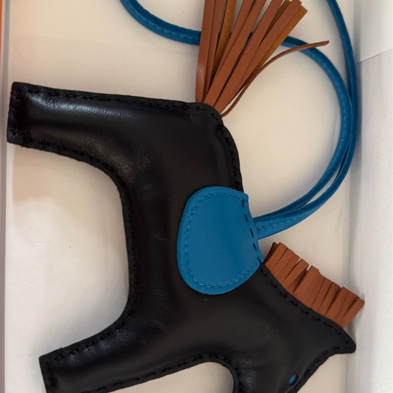 Hermes 大黑馬吊飾-3