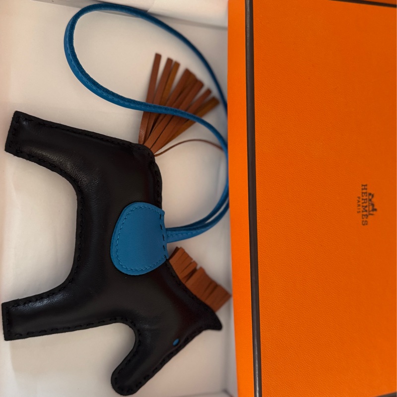 Hermes 大黑馬吊飾-7