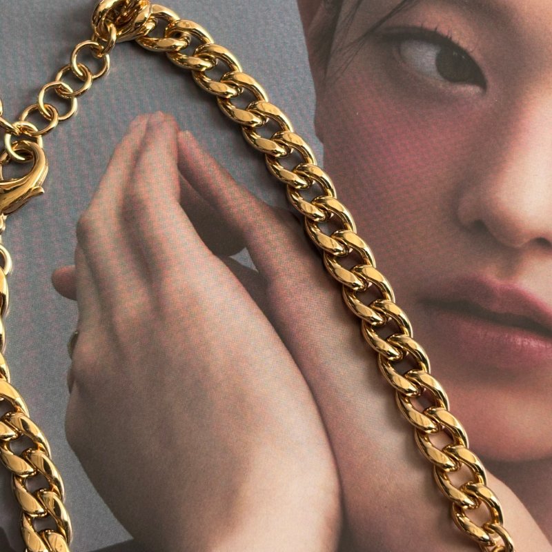 ::CHANEL:: ABC676B 深紫色星星 珍珠配飾 金鍊項鍊 長鏈 短練-8