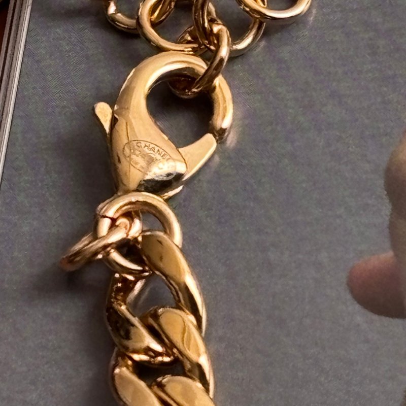 ::CHANEL:: ABC676B 深紫色星星 珍珠配飾 金鍊項鍊 長鏈 短練-9