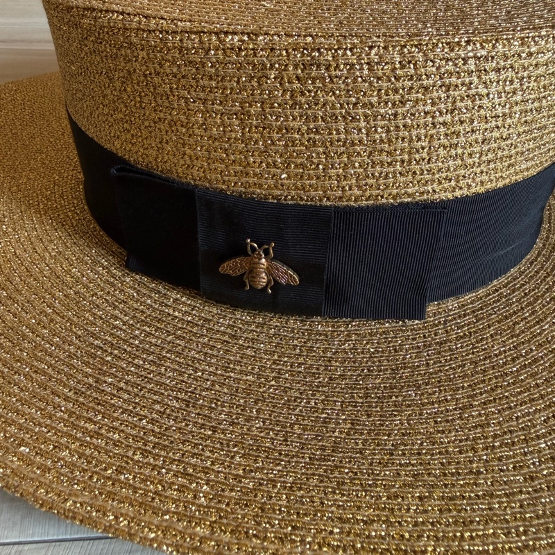 Gucci 法式金蔥草帽-3