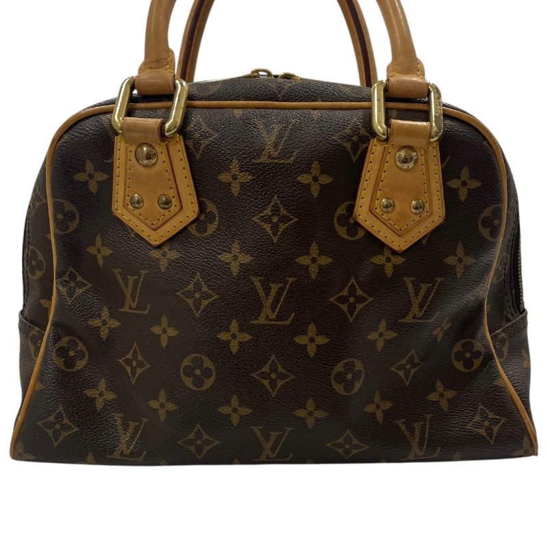 LOUIS VUITTON 路易威登 M40026 MANHATTAN PM 曼哈頓手提包 PVC帆布 老花 棕色 金釦-1